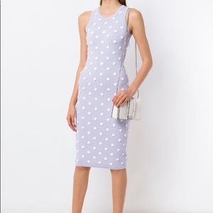 Michael Kors lavender Floral Embellished Stretch-Viscose Dress